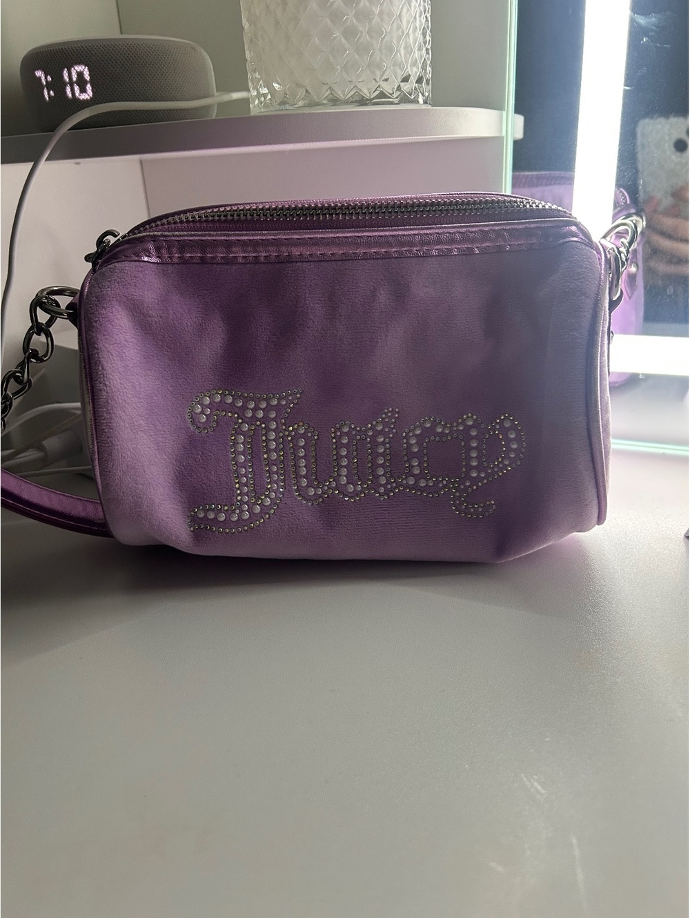 Juicy Couture Metallic Purple Rhinestone Crossbody Bag (Send offers!)